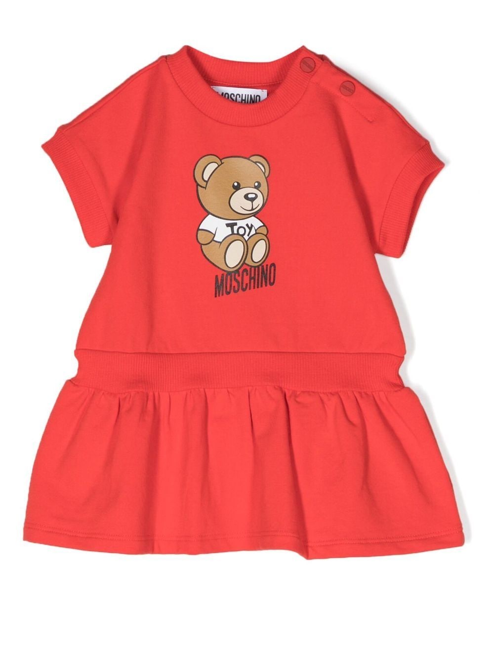 Moschino Kids Teddy Bear cotton dress - Red von Moschino Kids