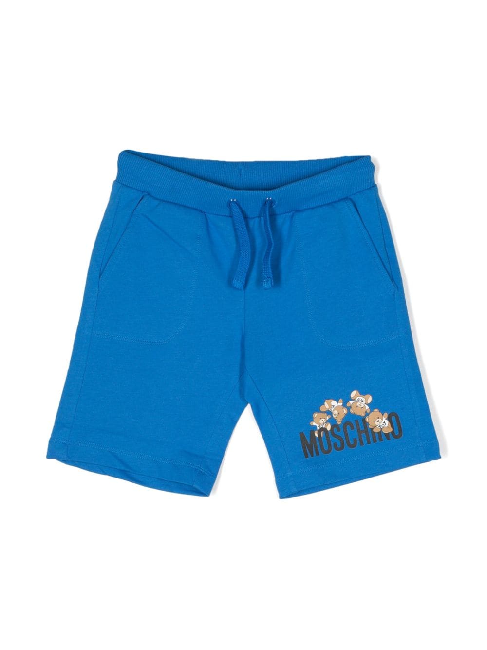 Moschino Kids Teddy Bear cotton shorts - Blue von Moschino Kids