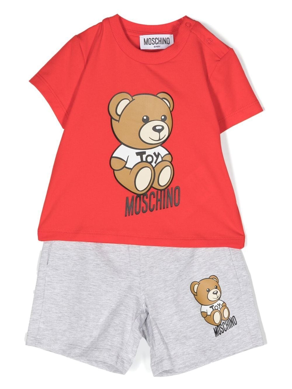 Moschino Kids Teddy Bear cotton shorts - Red von Moschino Kids