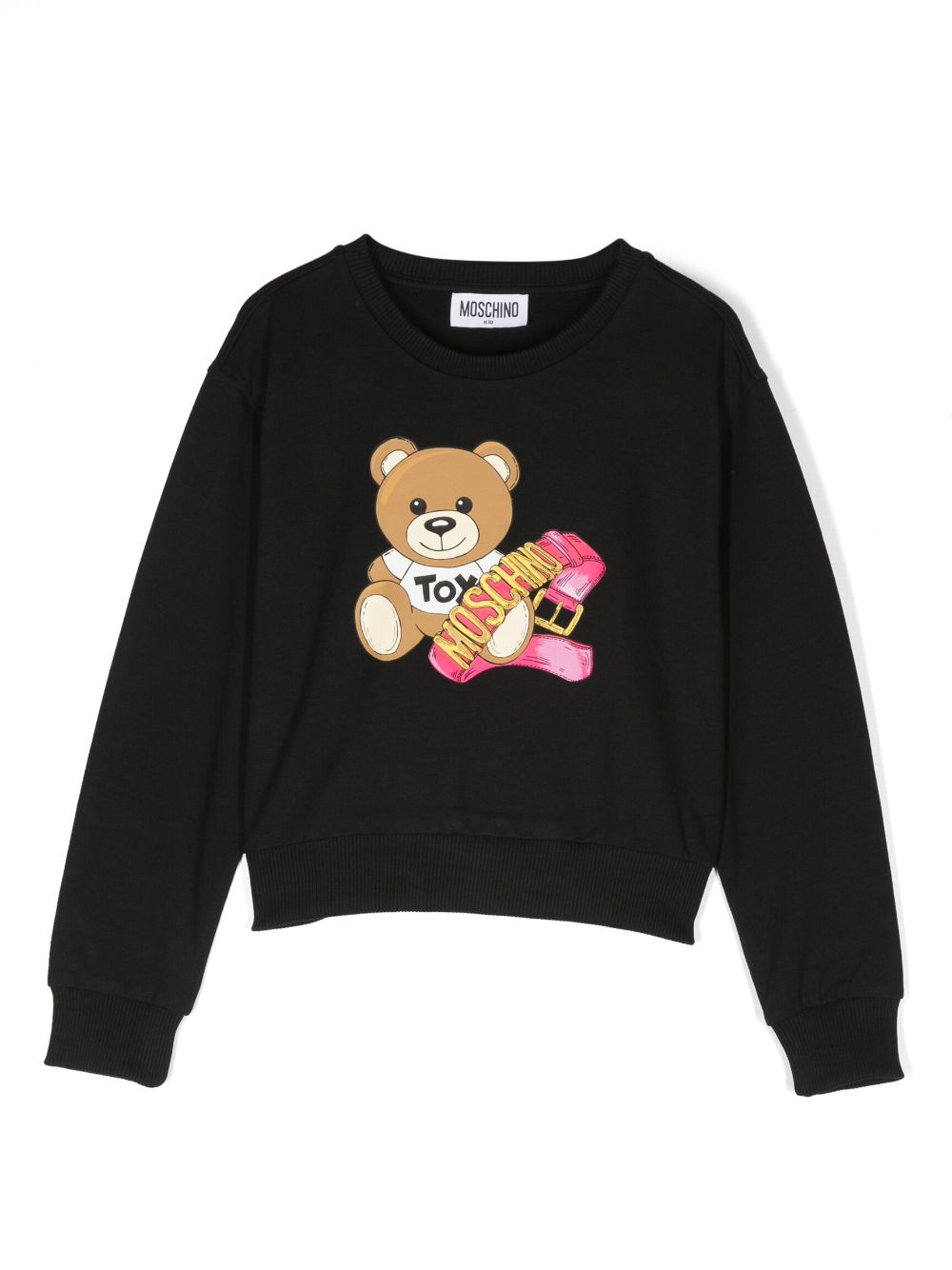 Moschino Kids Teddy-Bear cotton sweatshirt - Black von Moschino Kids