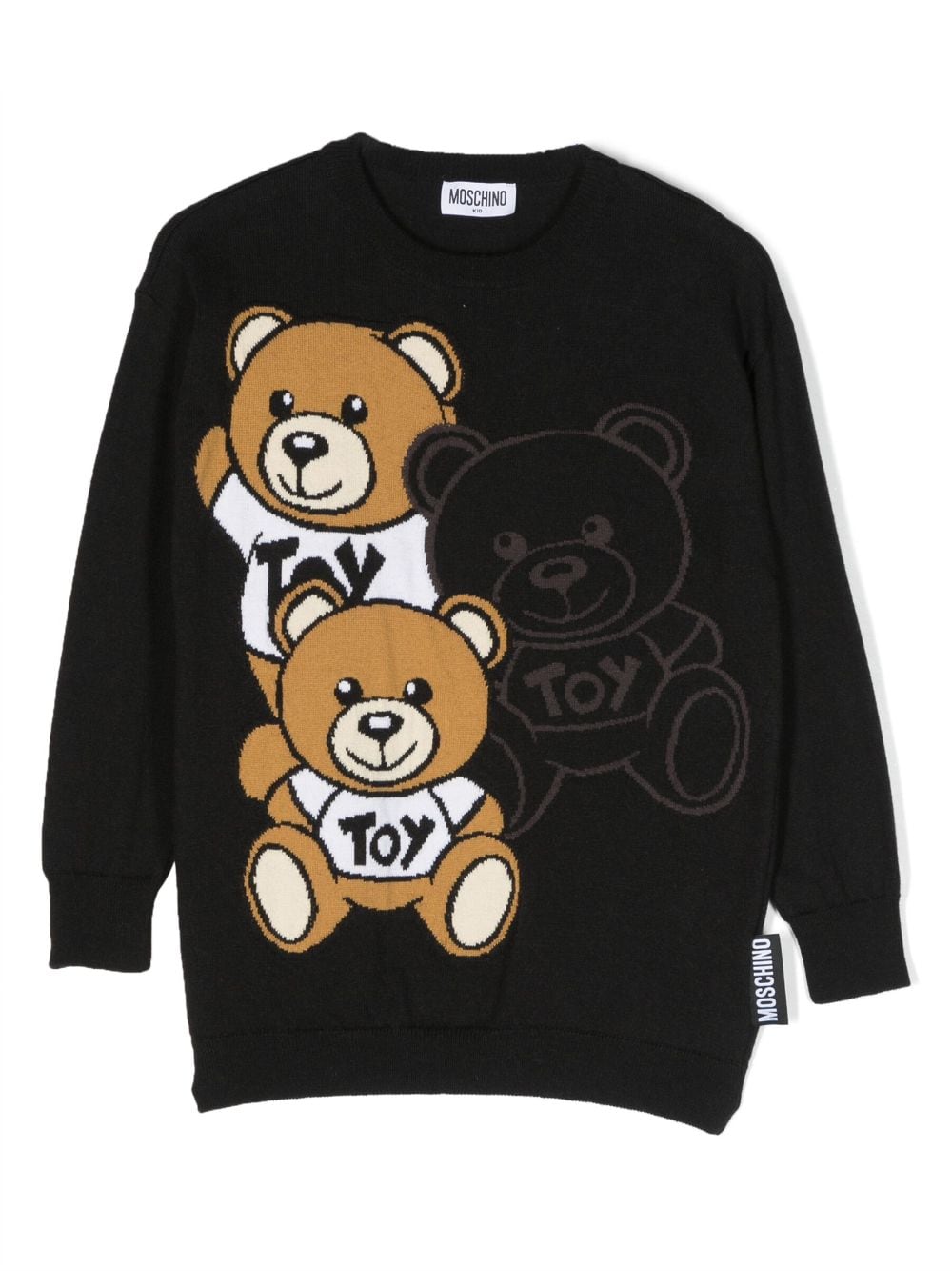 Moschino Kids Teddy Bear cotton sweatshirt - Black von Moschino Kids