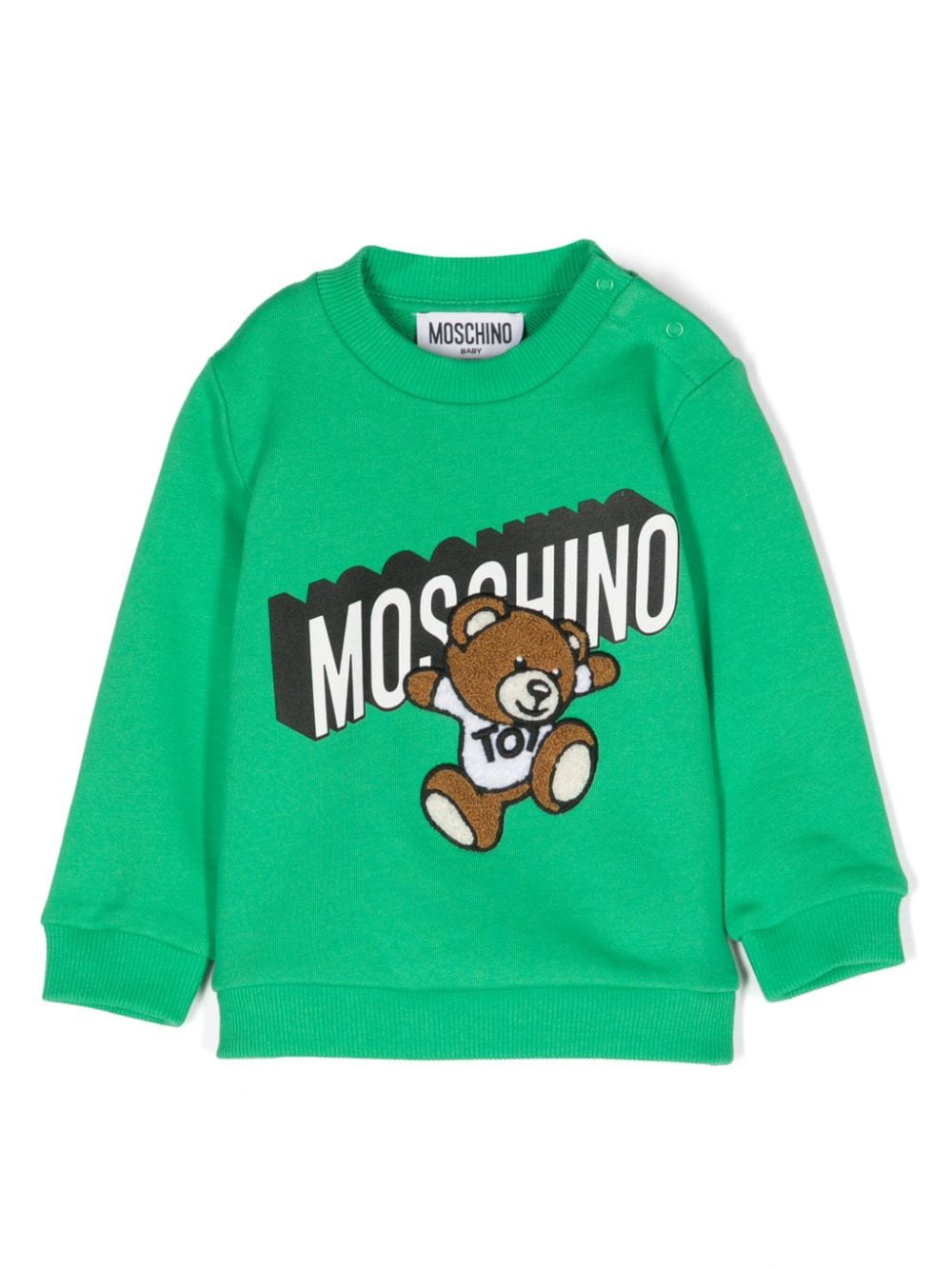 Moschino Kids Teddy Bear cotton sweatshirt - Green von Moschino Kids