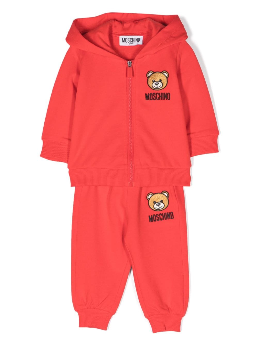 Moschino Kids Teddy Bear-embroidered cotton tracksuit von Moschino Kids