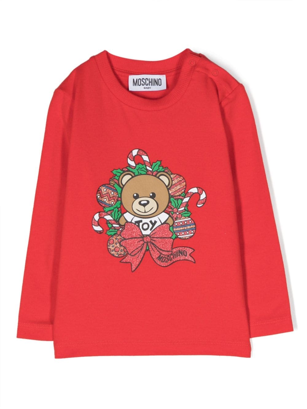 Moschino Kids Teddy Bear graphic-print sweatshirt - Red von Moschino Kids