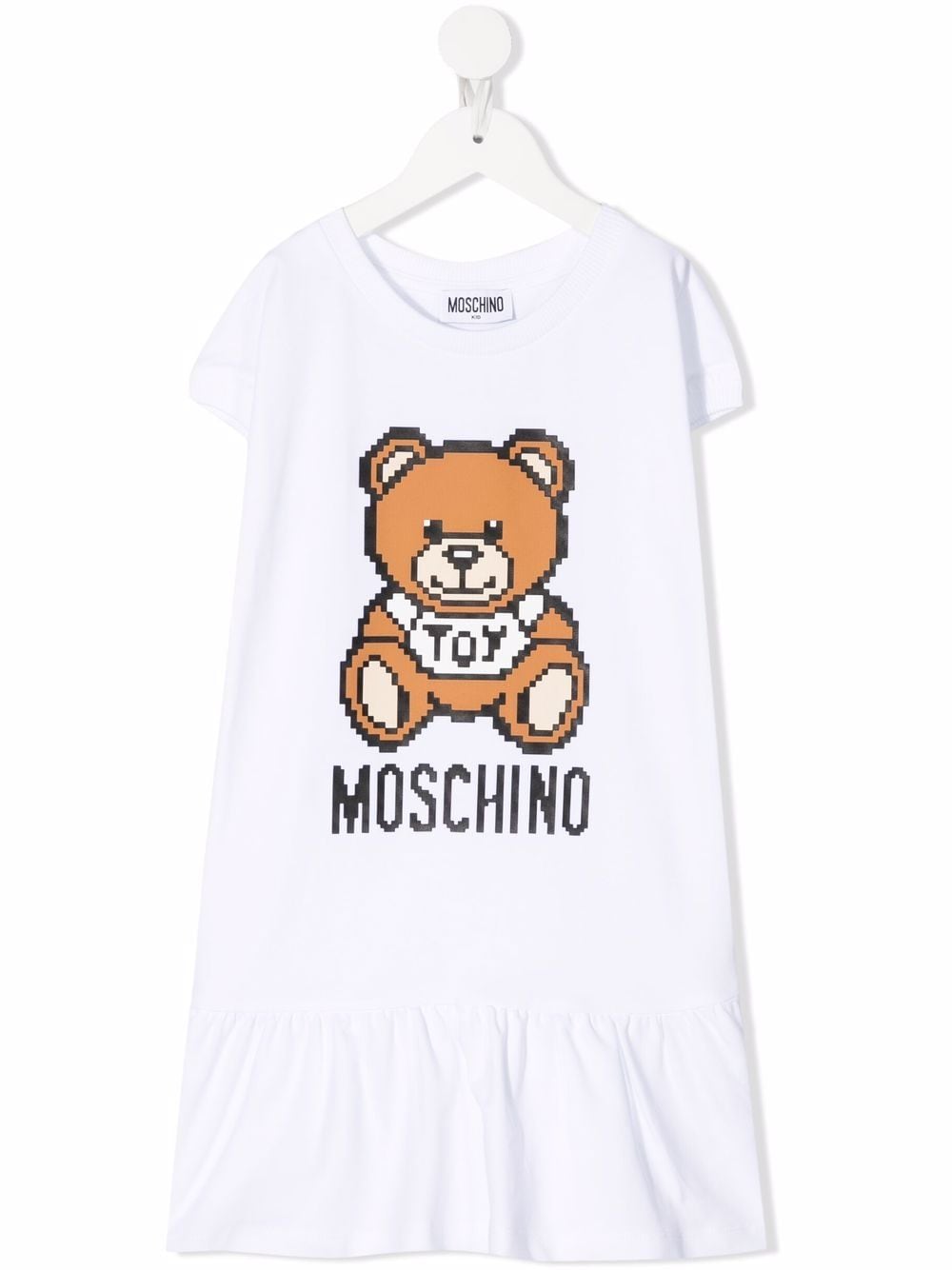 Moschino Kids Teddy Bear logo dress - White von Moschino Kids