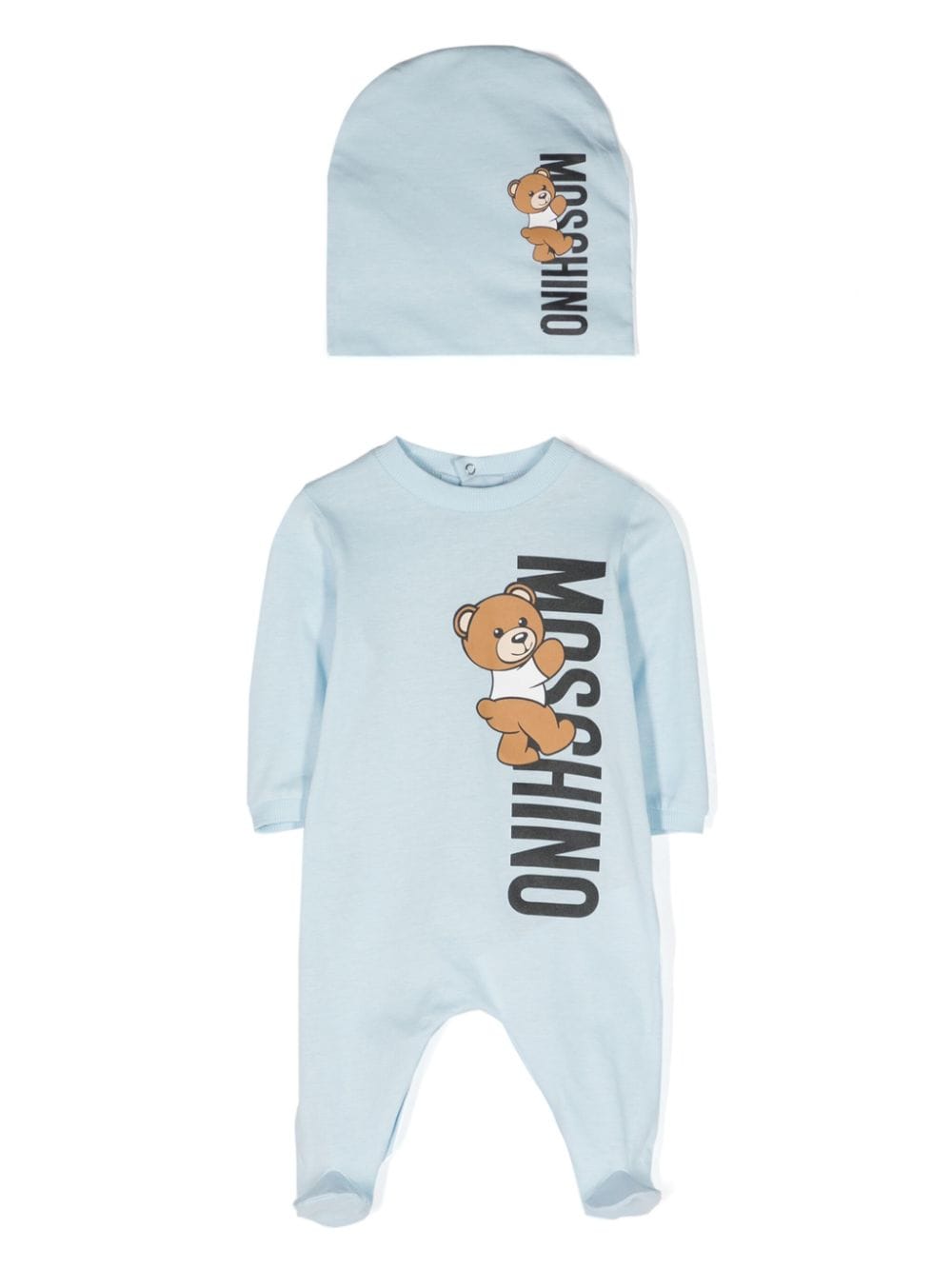 Moschino Kids Teddy Bear logo-print babygrow set (set of two) - Blue von Moschino Kids