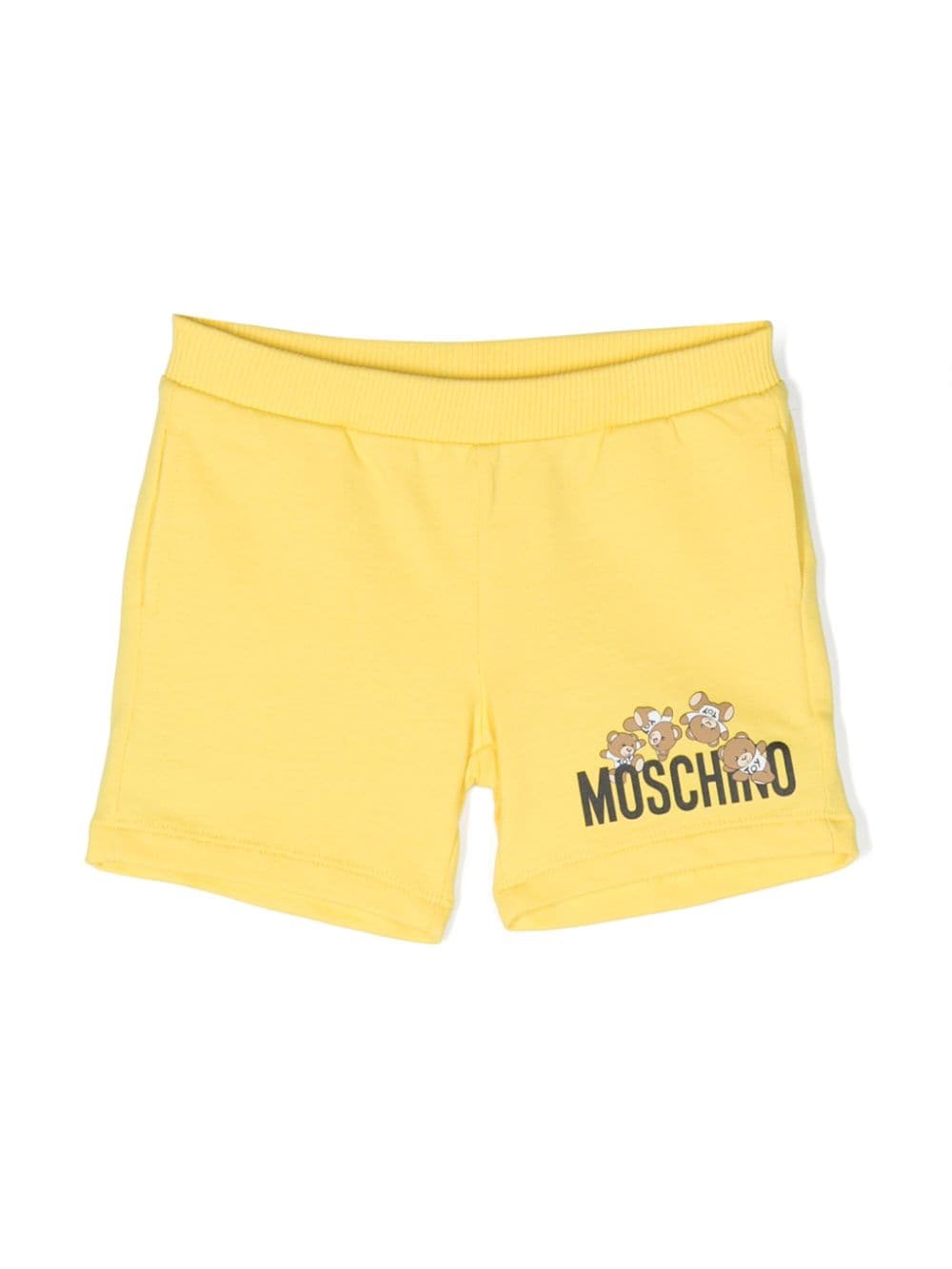 Moschino Kids Teddy Bear logo-print shorts - Yellow von Moschino Kids