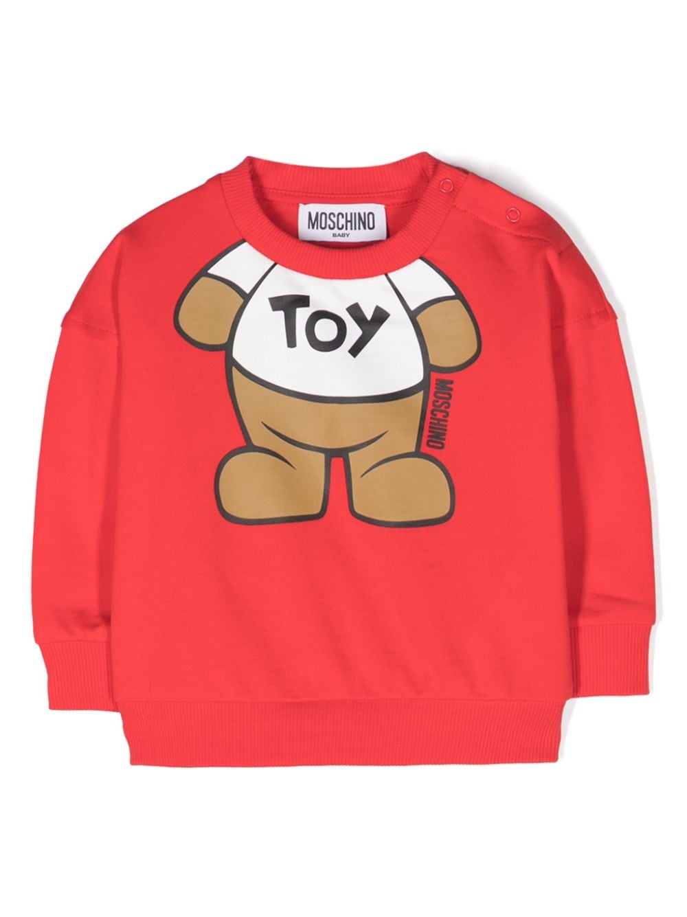 Moschino Kids Teddy Bear logo-print sweatshirt - Red von Moschino Kids