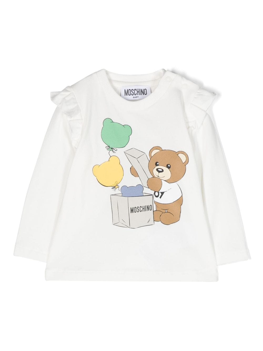 Moschino Kids Teddy Bear long-sleeves T-shirt - White von Moschino Kids