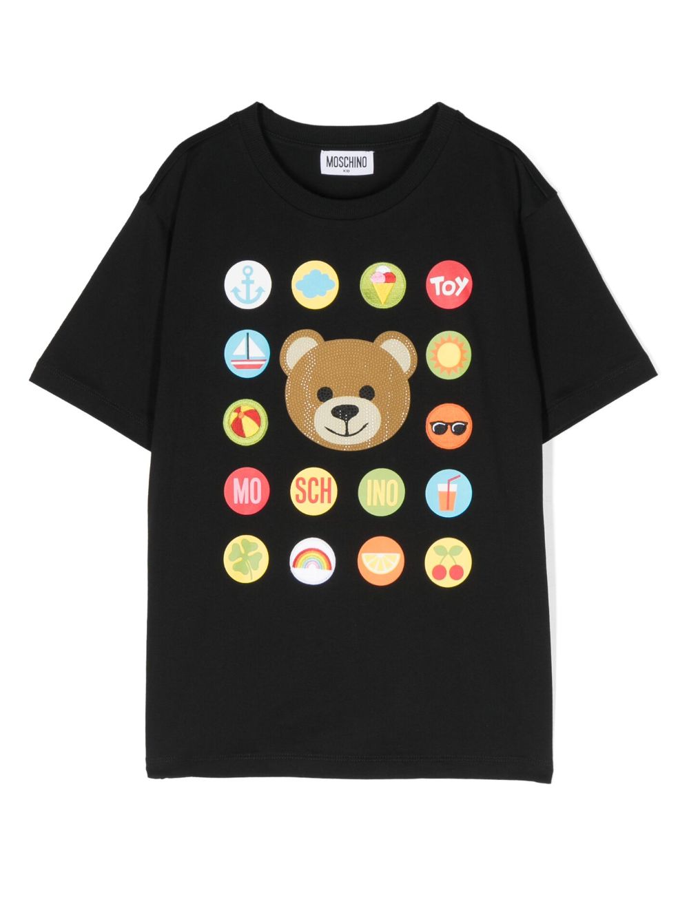 Moschino Kids Teddy Bear motif T-shirt - Black von Moschino Kids