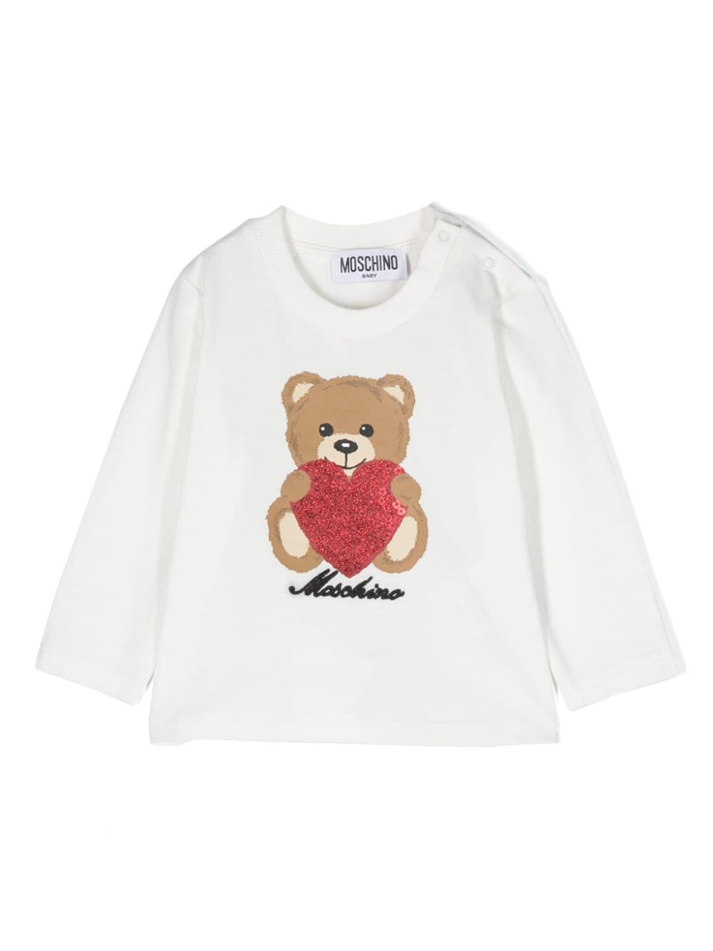 Moschino Kids Teddy Bear-motif T-shirt - White von Moschino Kids