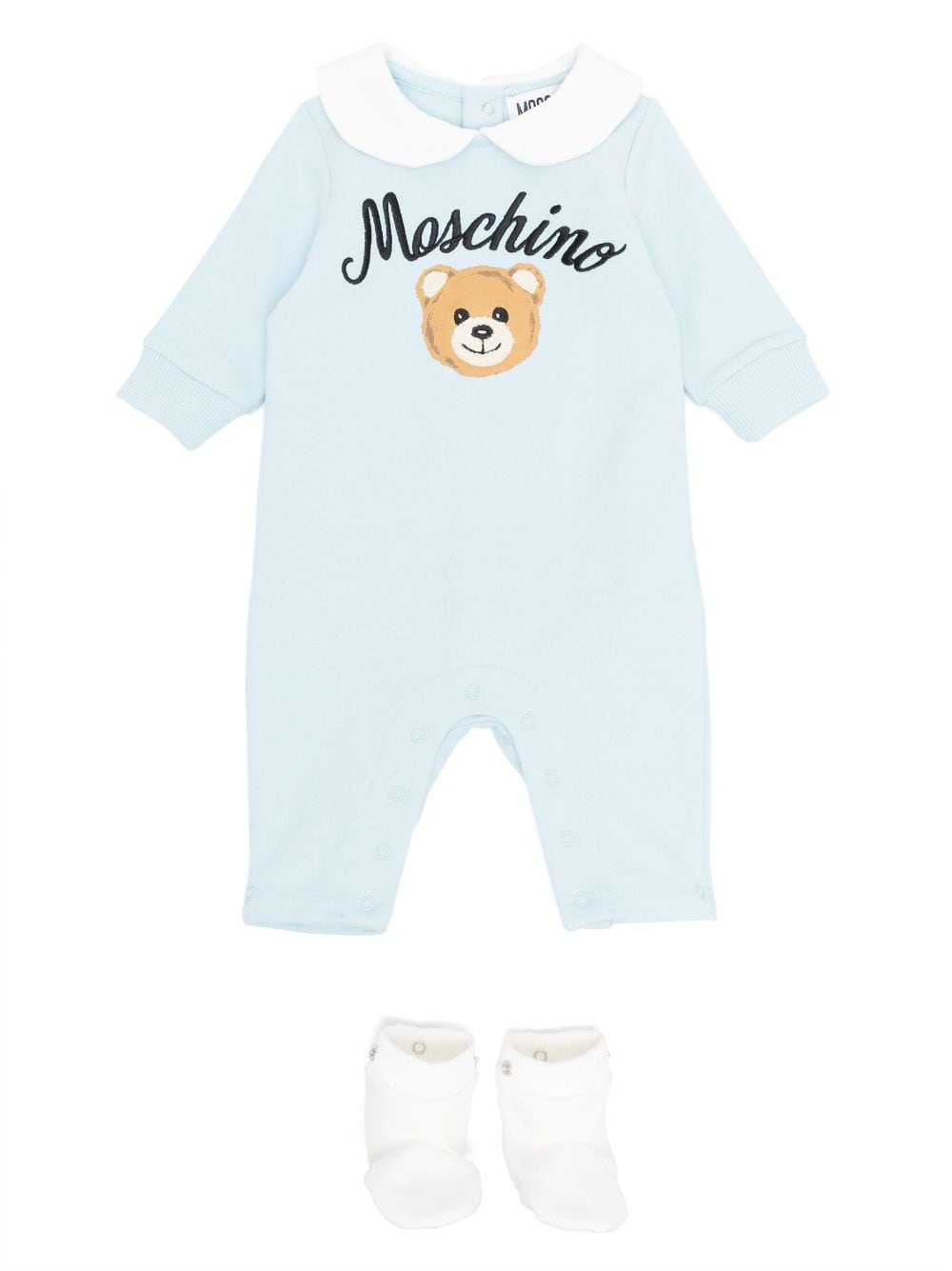 Moschino Kids Teddy Bear motif babygrow set - Blue von Moschino Kids