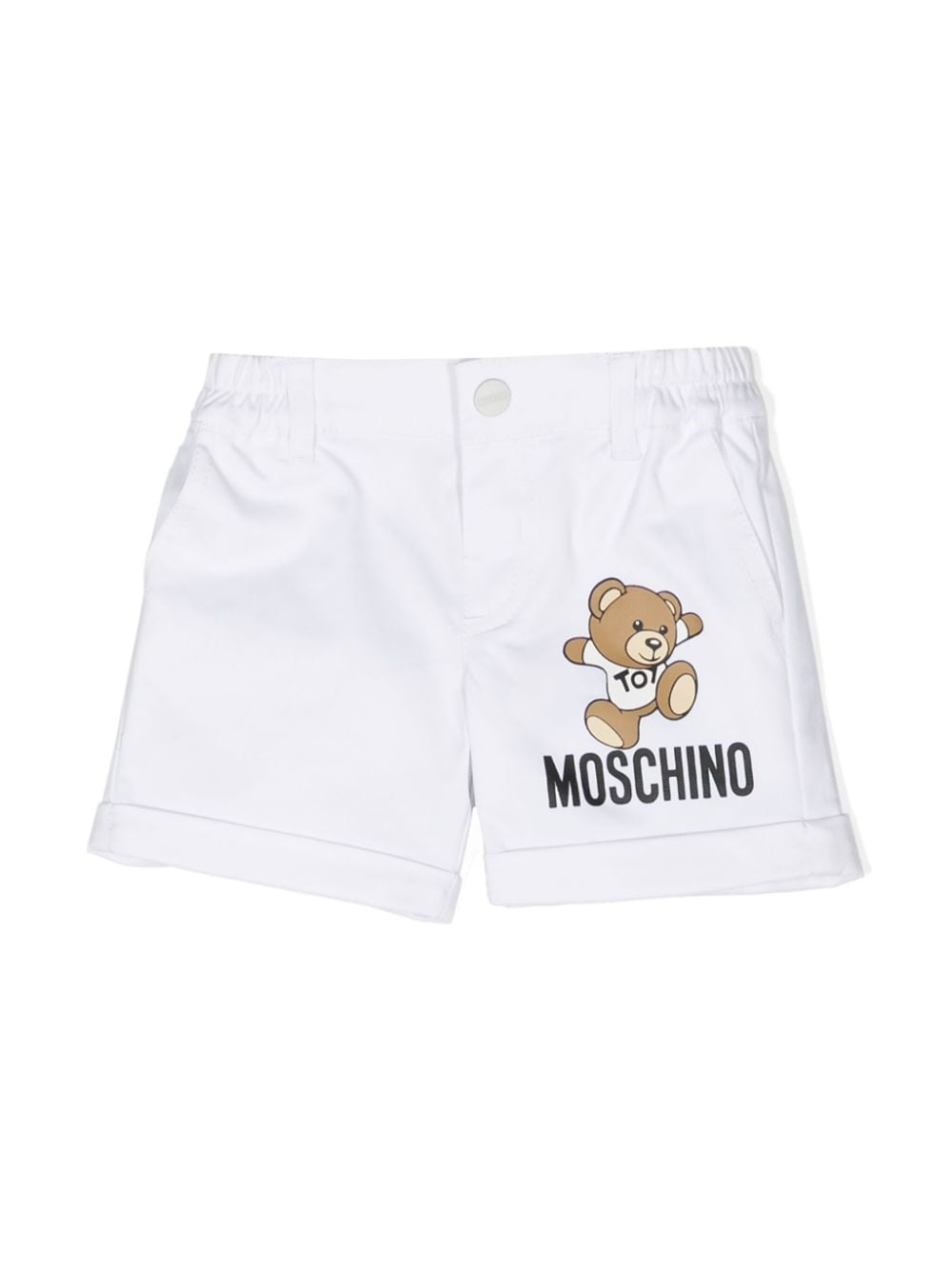 Moschino Kids Teddy Bear-motif chino shorts - White von Moschino Kids