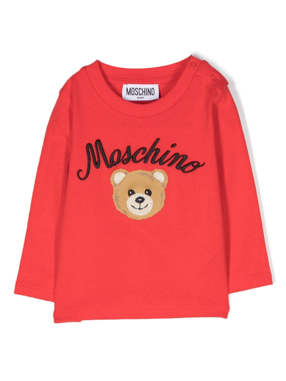 Moschino Kids Teddy Bear-motif cotton T-shirt - Red von Moschino Kids
