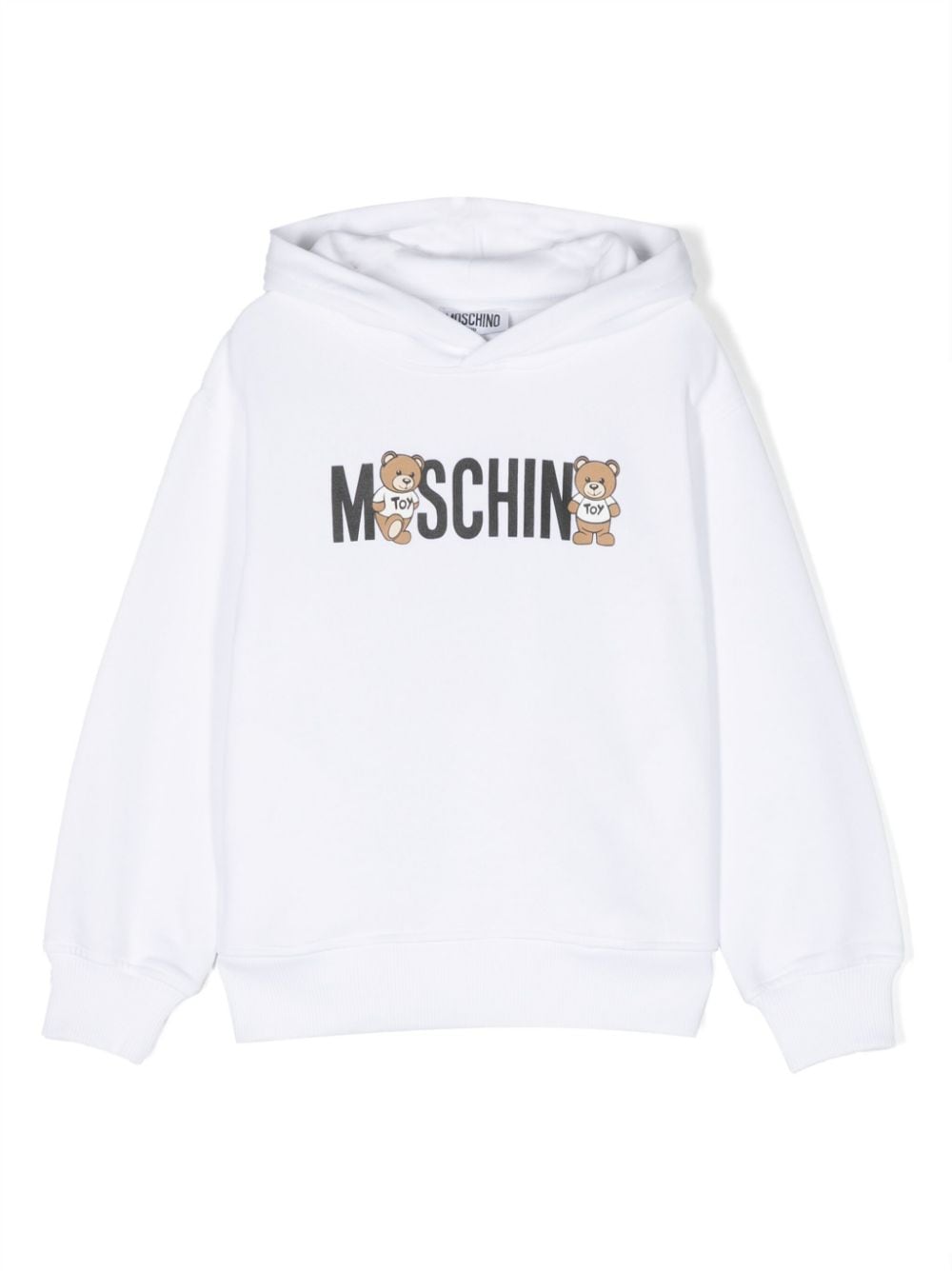 Moschino Kids Teddy Bear-motif cotton hoodie - White von Moschino Kids