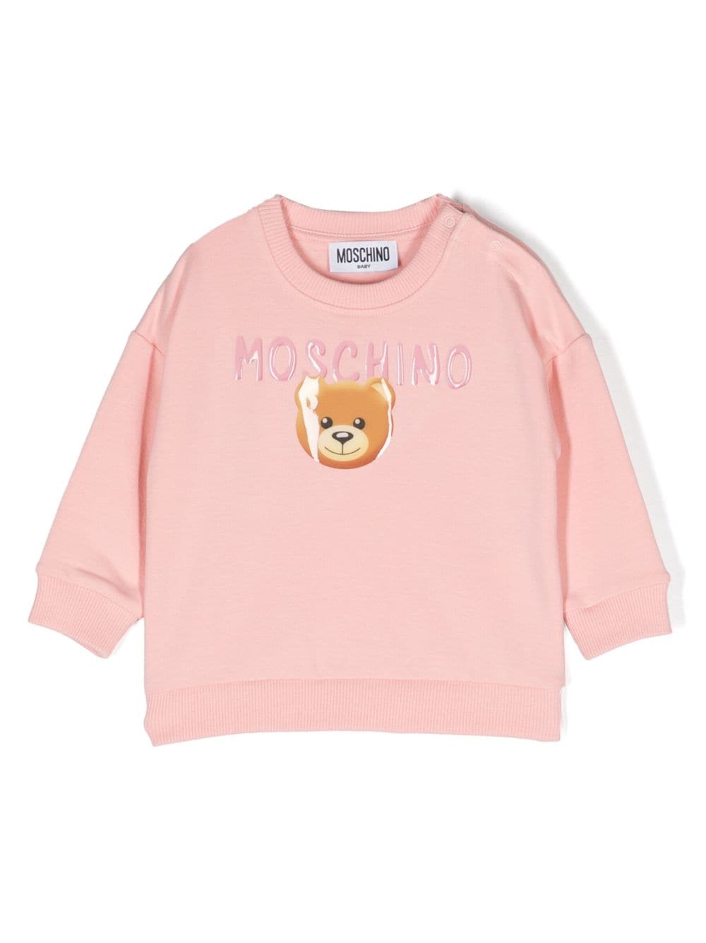 Moschino Kids Teddy Bear-motif cotton sweatshirt - Pink von Moschino Kids