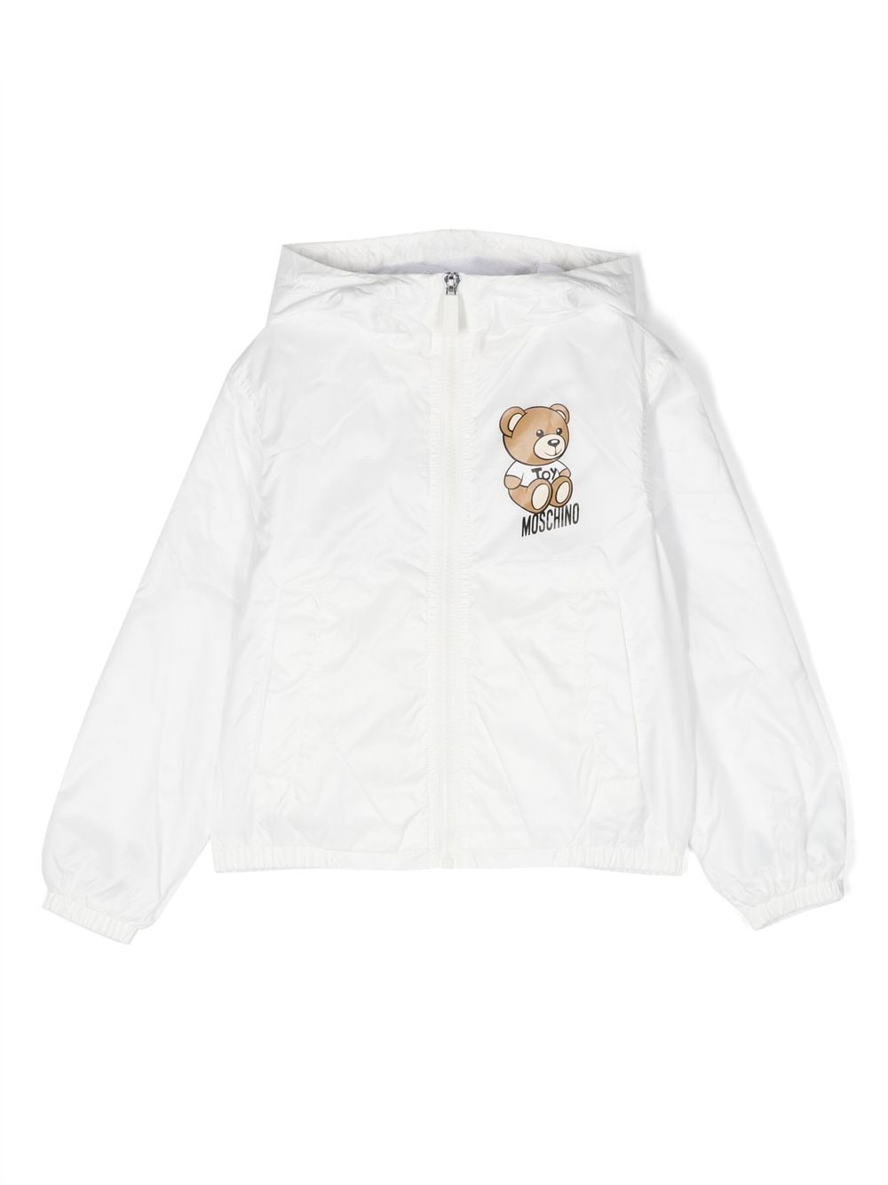 Moschino Kids Teddy Bear motif hooded jacket - White von Moschino Kids