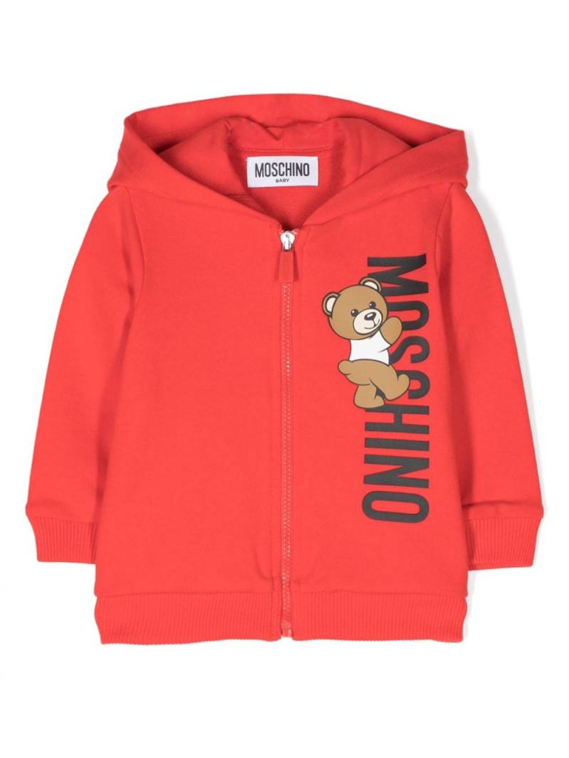 Moschino Kids Teddy Bear-motif hoodie - Red von Moschino Kids