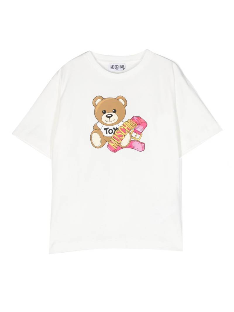 Moschino Kids Teddy Bear-motif jersey T-shirt - White von Moschino Kids