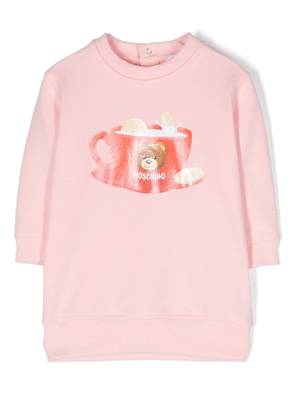 Moschino Kids Teddy Bear-motif jersey-fleece dress - Pink von Moschino Kids