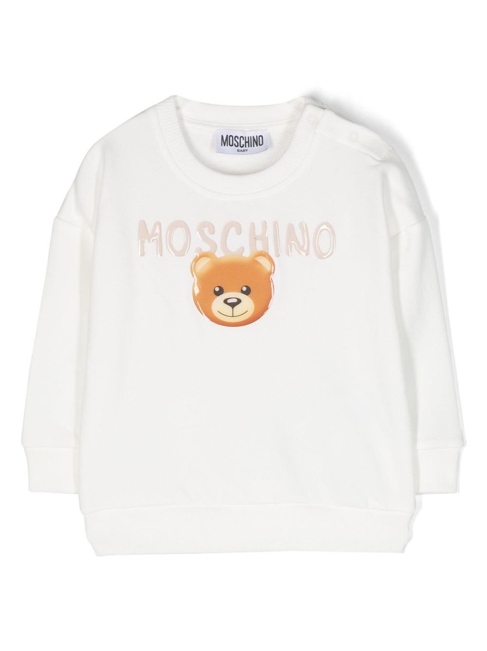 Moschino Kids Teddy Bear-motif jersey-fleece sweatshirt - White von Moschino Kids