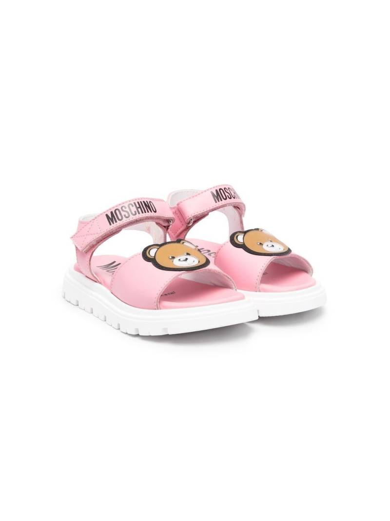 Moschino Kids Teddy Bear motif sandals - Pink von Moschino Kids