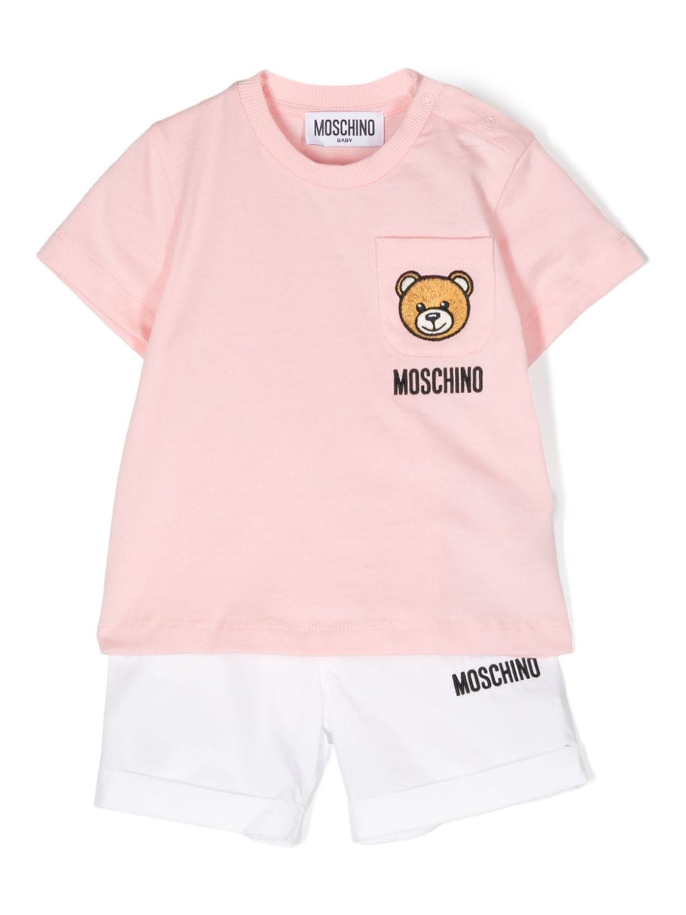 Moschino Kids Teddy Bear-motif shorts set - Pink von Moschino Kids