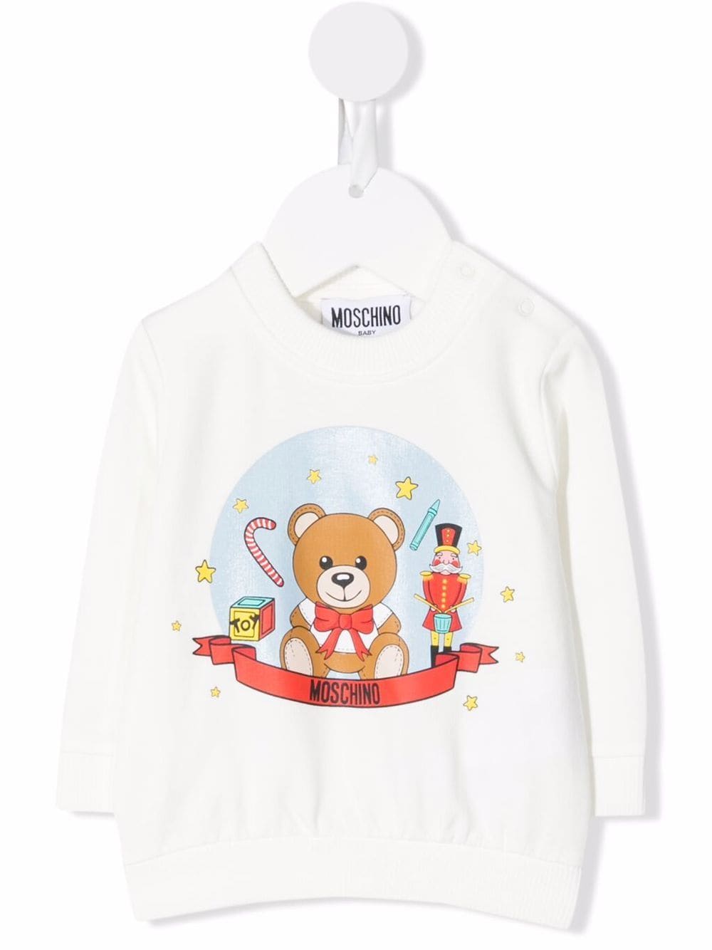 Moschino Kids Teddy Bear motif sweater - White von Moschino Kids