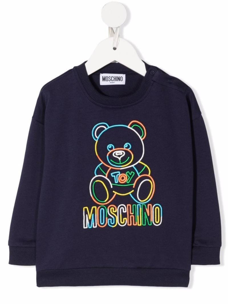 Moschino Kids Teddy Bear-motif sweatshirt - Blue von Moschino Kids