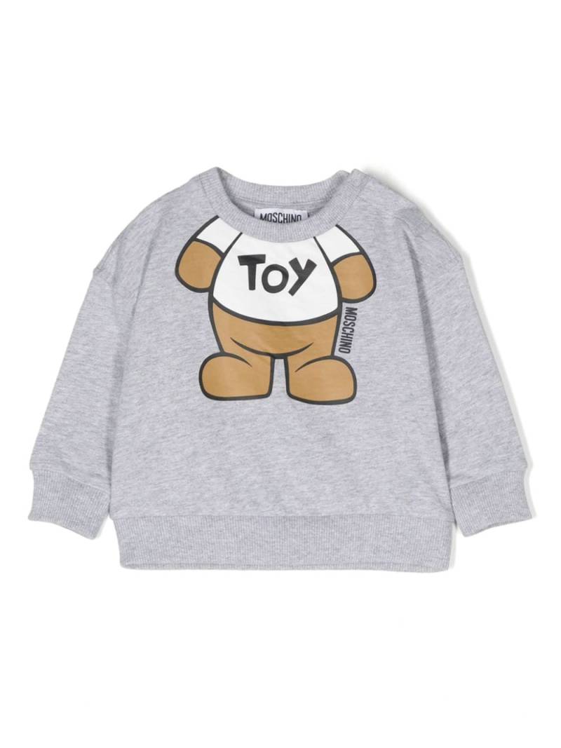Moschino Kids Teddy Bear-motif sweatshirt - Grey von Moschino Kids