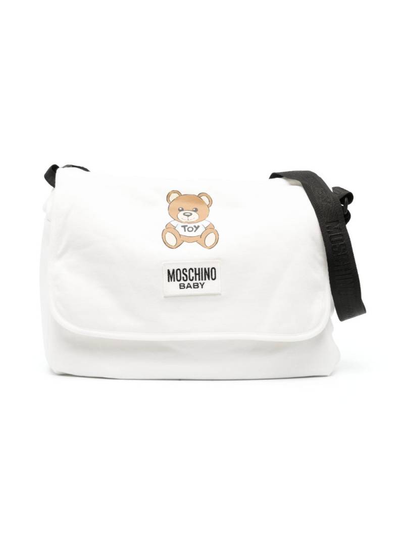 Moschino Kids Teddy Bear padded changing bag - White von Moschino Kids