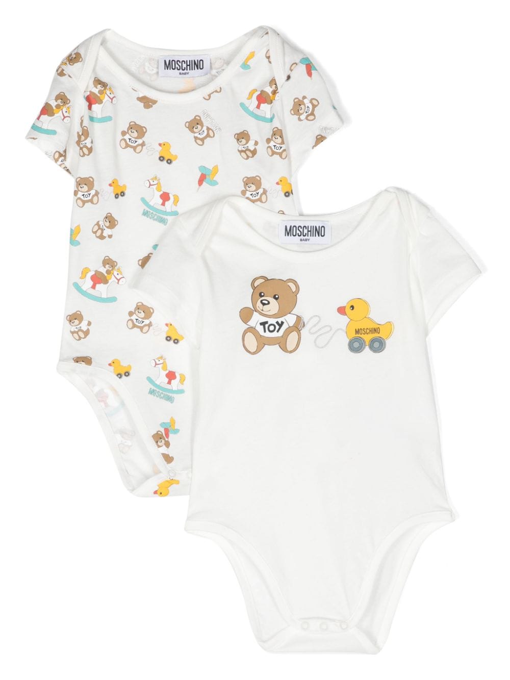 Moschino Kids Teddy Bear-print bodies (pack oftwo) - White von Moschino Kids