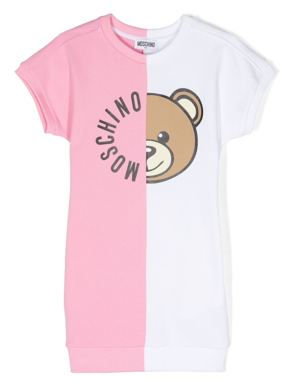 Moschino Kids Teddy Bear-print colour-block dress - Pink von Moschino Kids