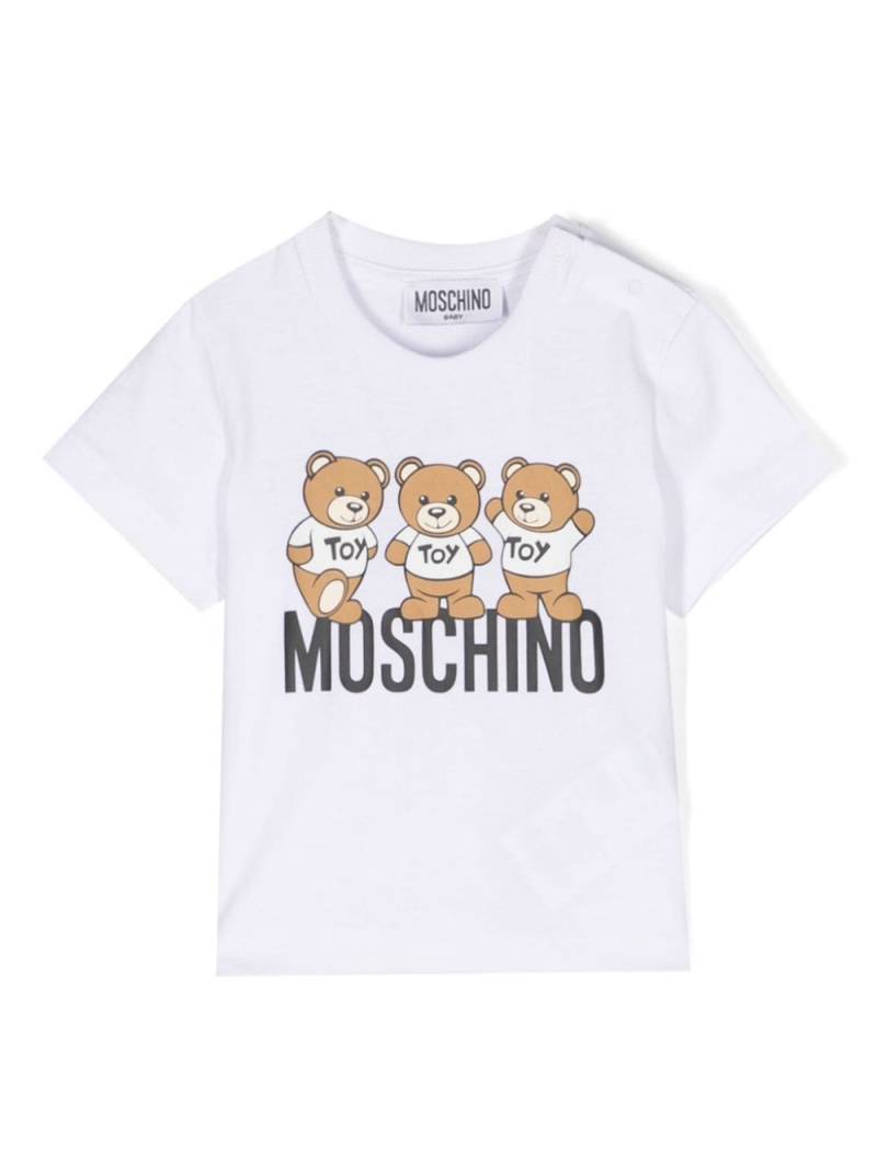 Moschino Kids Teddy Bear-print cotton T-shirt - White von Moschino Kids