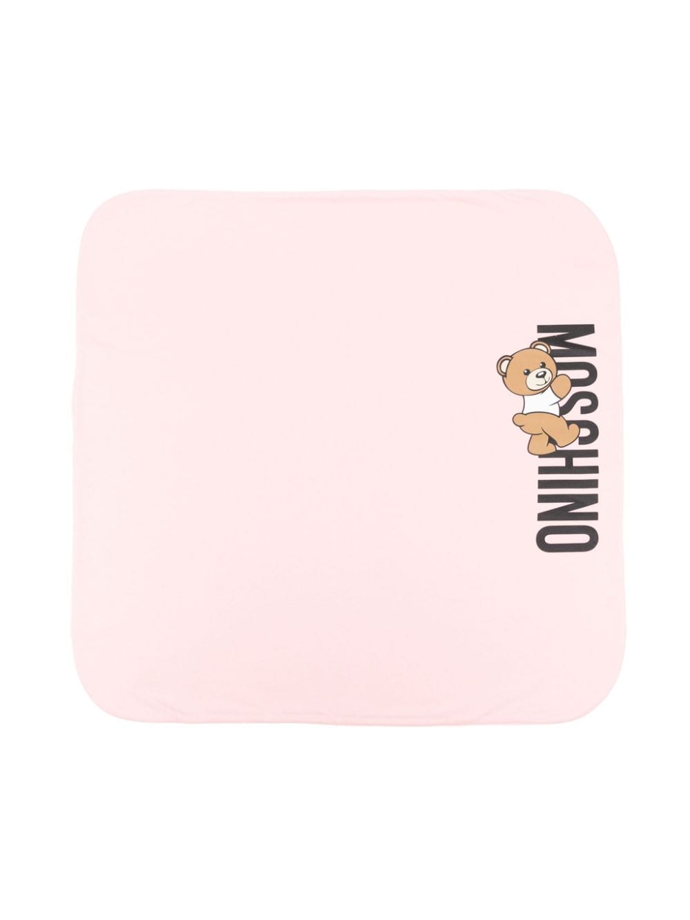 Moschino Kids Teddy-Bear-print cotton blanket - Pink von Moschino Kids