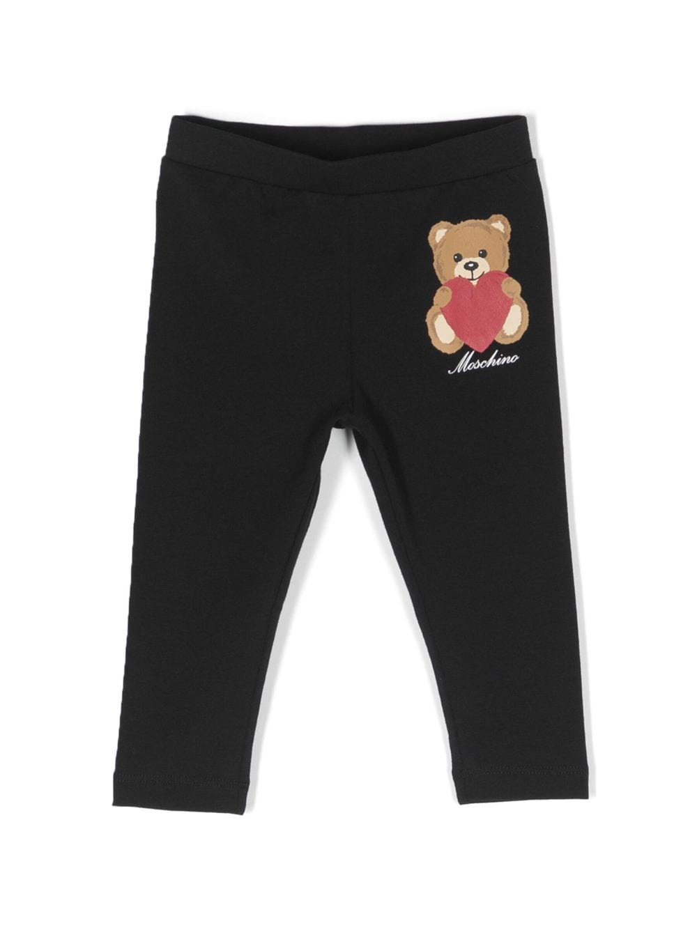 Moschino Kids Teddy Bear-print cotton leggings - Black von Moschino Kids