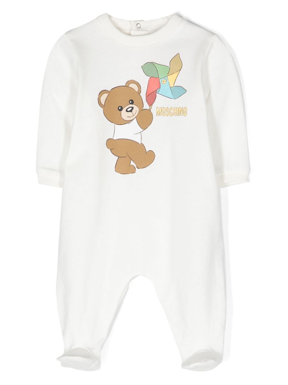 Moschino Kids Teddy Bear-print cotton pajamas - White von Moschino Kids