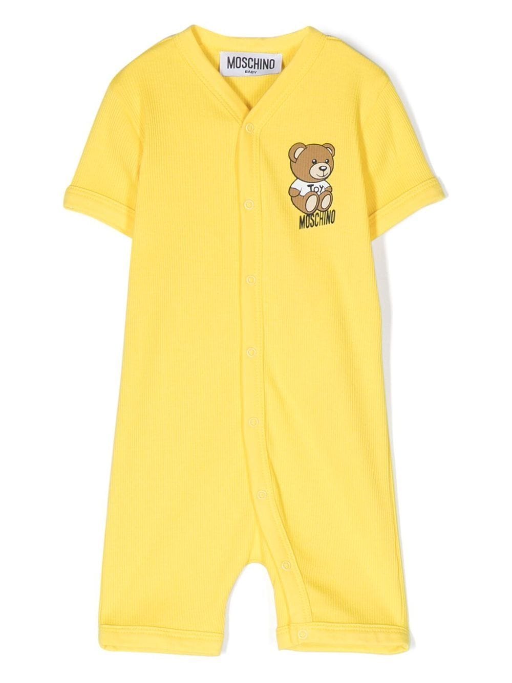 Moschino Kids Teddy Bear-print cotton romper - Yellow von Moschino Kids