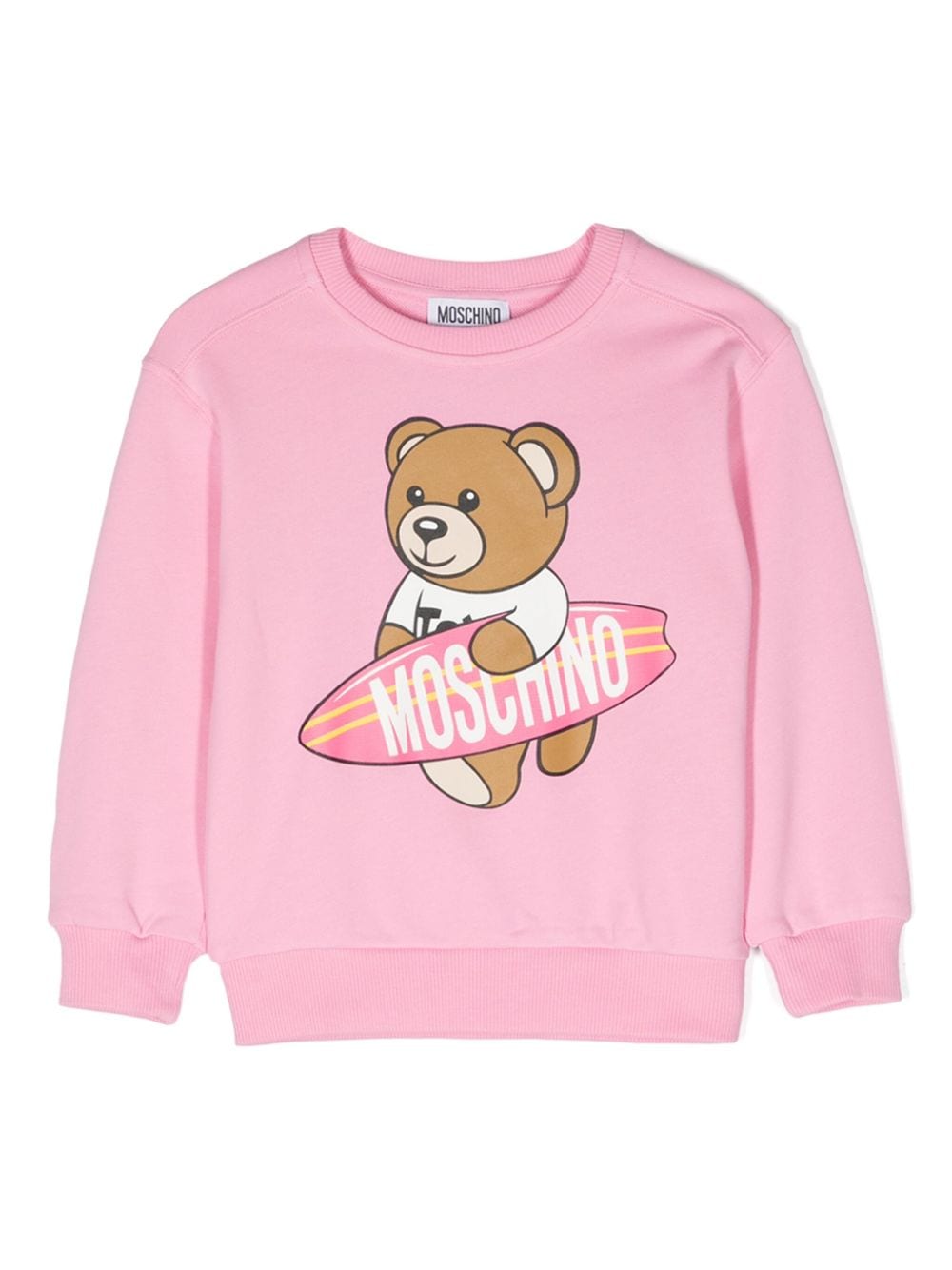 Moschino Kids Teddy Bear-print cotton sweatshirt - Pink von Moschino Kids
