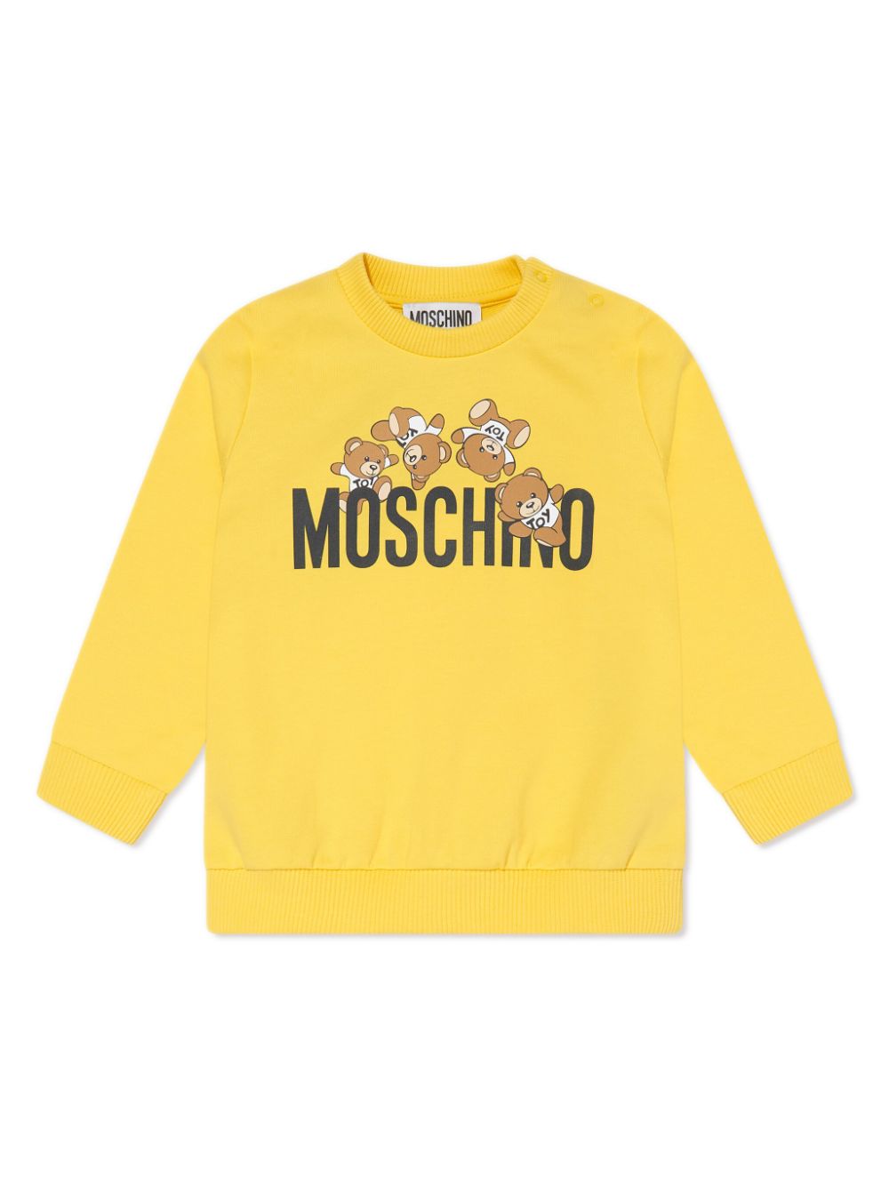 Moschino Kids Teddy Bear-print cotton sweatshirt - Yellow von Moschino Kids
