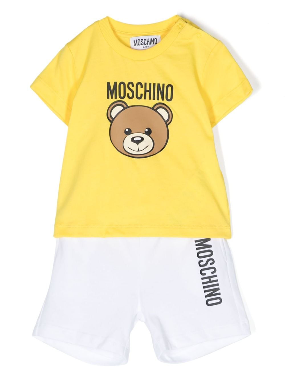 Moschino Kids Teddy Bear-print cotton tracksuit set - Yellow von Moschino Kids