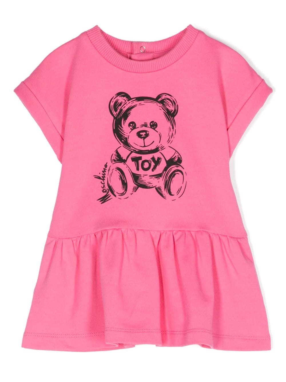 Moschino Kids Teddy Bear-print crew-neck dress - Pink von Moschino Kids