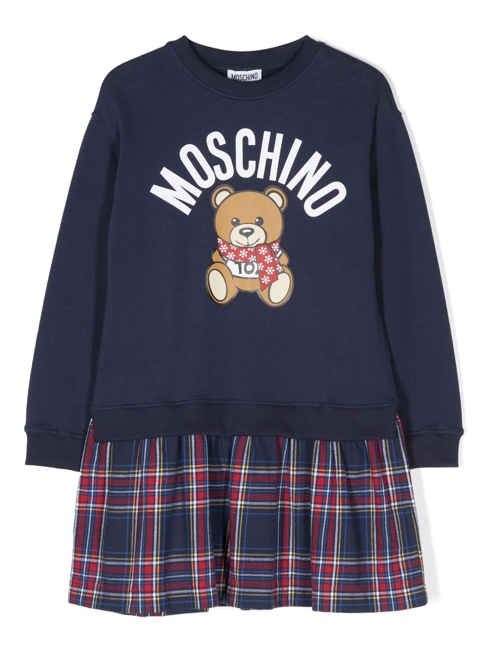 Moschino Kids Teddy Bear-print dress - Blue von Moschino Kids