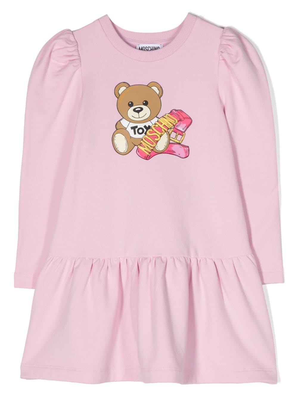 Moschino Kids Teddy Bear-print fleece dress - Pink von Moschino Kids