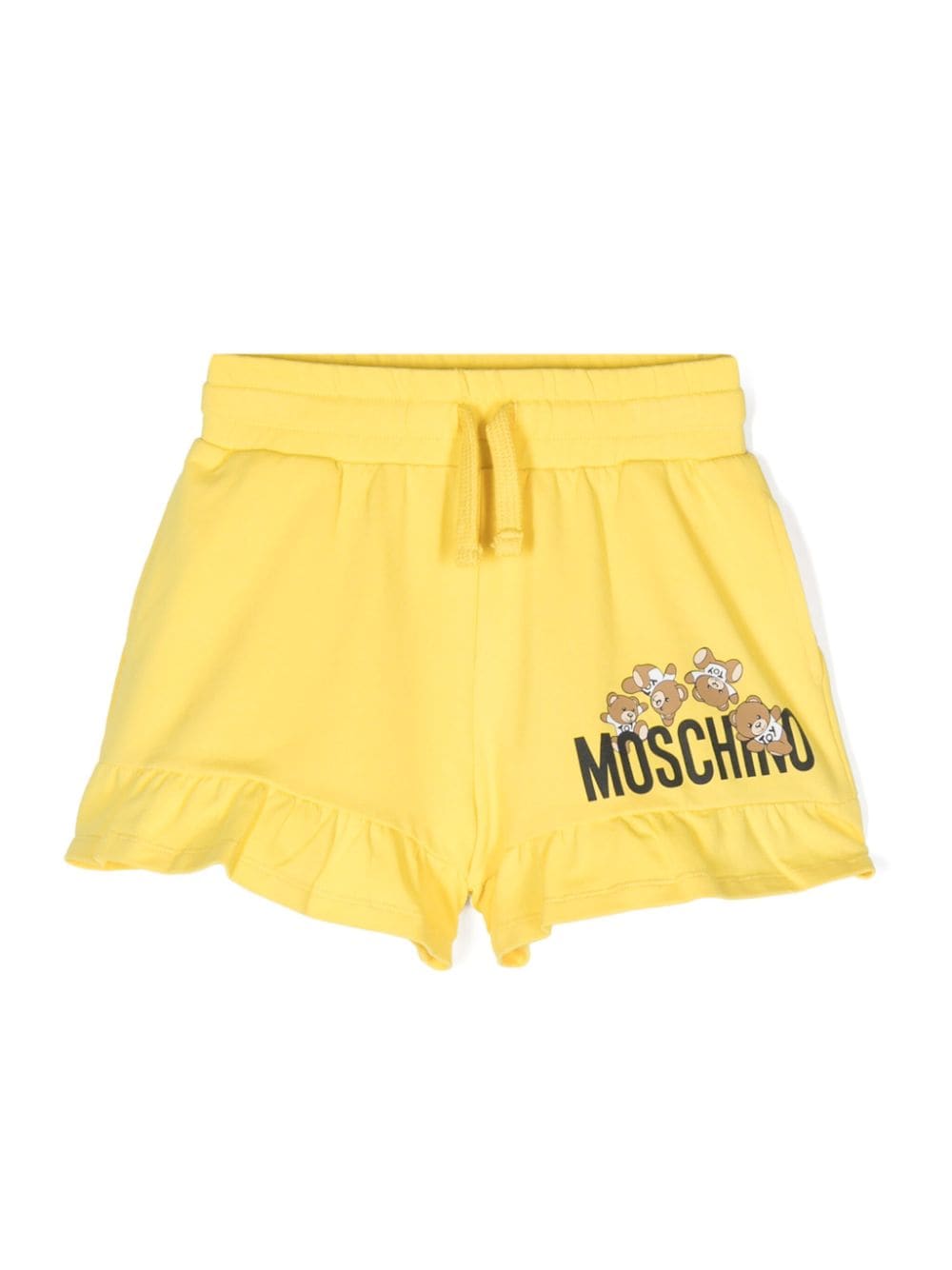 Moschino Kids Teddy-Bear-print jersey shorts - Yellow von Moschino Kids