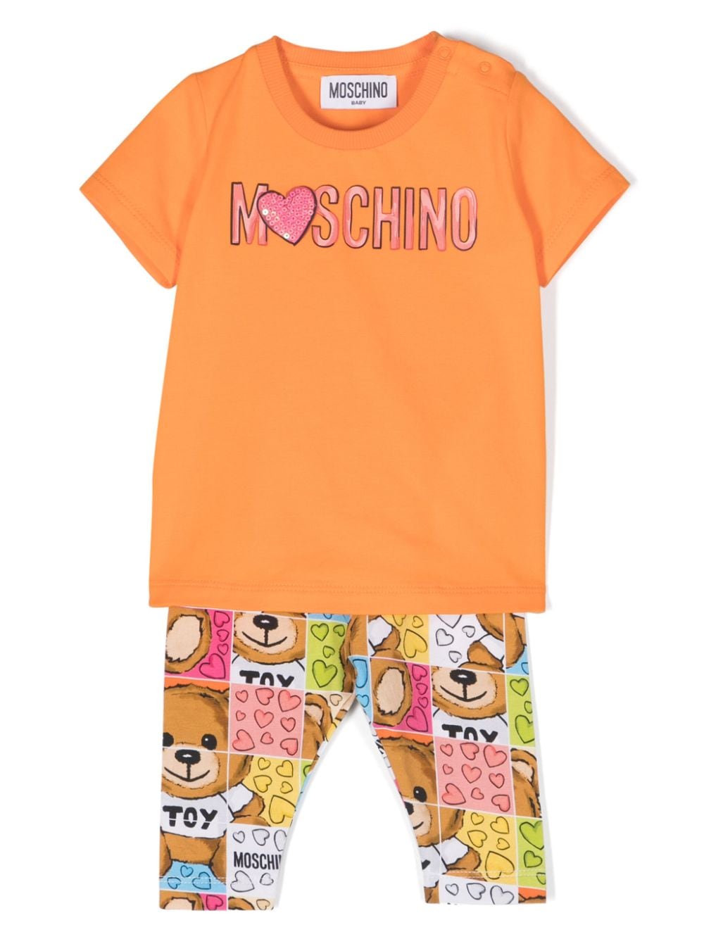 Moschino Kids Teddy Bear-print leggings set - Orange von Moschino Kids