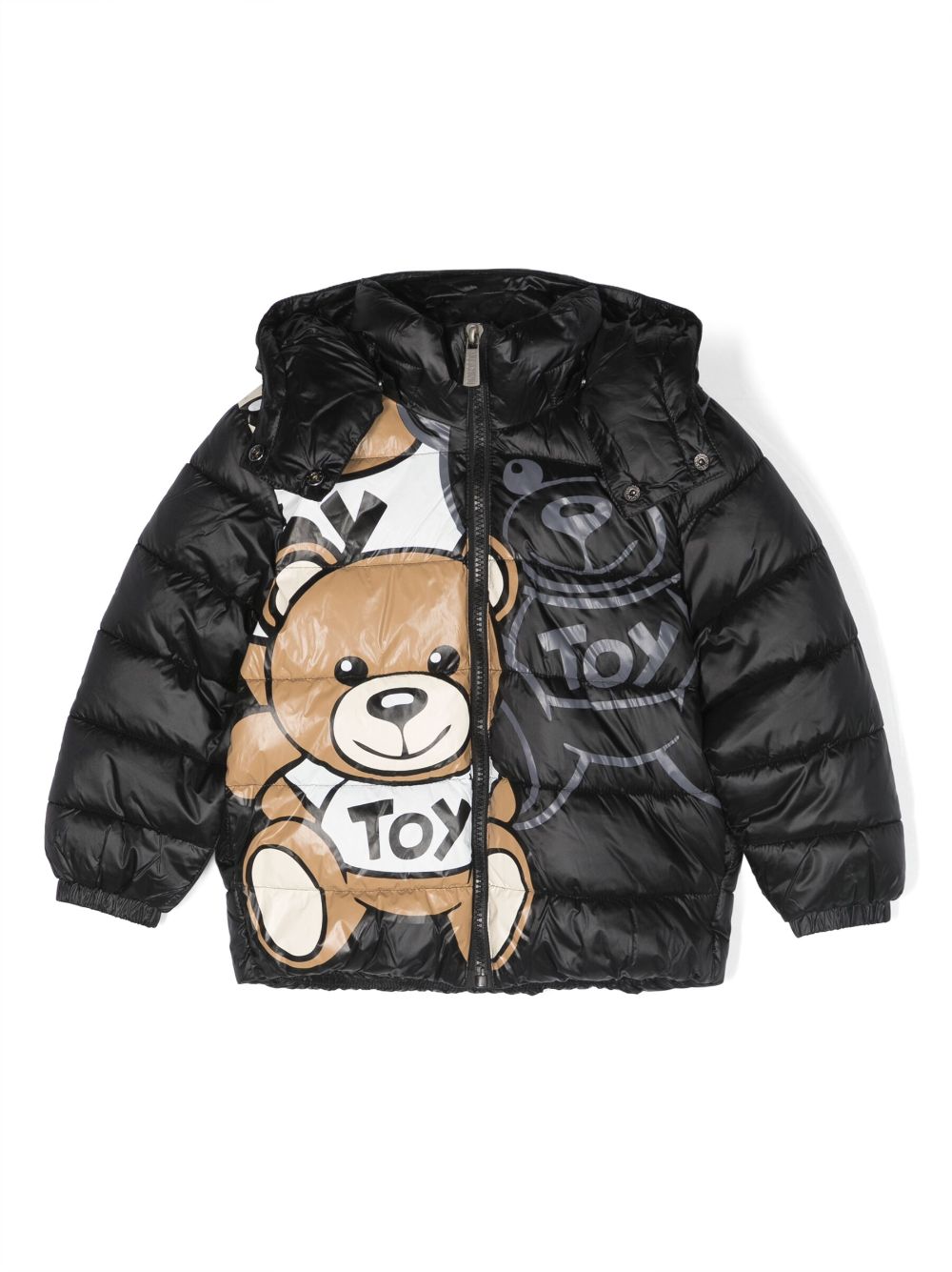 Moschino Kids Teddy Bear-print padded jacket - Black von Moschino Kids