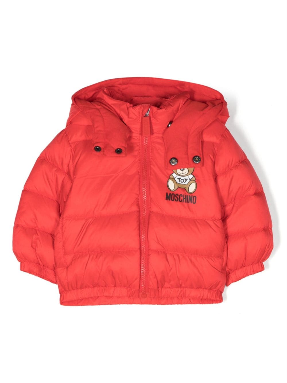 Moschino Kids Teddy Bear-print quilted jacket - Red von Moschino Kids