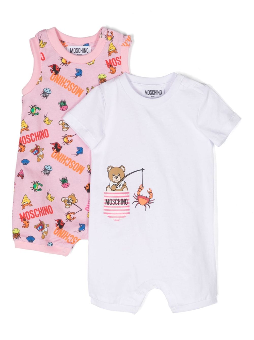 Moschino Kids Teddy Bear-print shorties (pack of two) - Pink von Moschino Kids