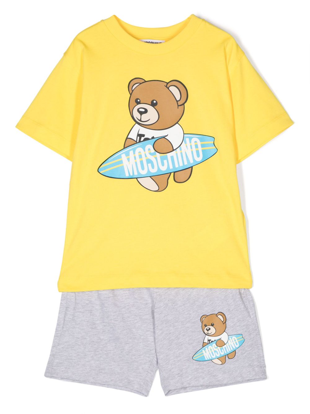 Moschino Kids Teddy Bear-print shorts set - Yellow von Moschino Kids